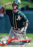 #169 Khris Davis Oakland Athletics 2018 Topps Series 1 Baseball Card EAU