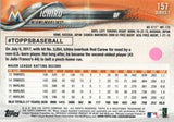 #157 Ichiro Miami Marlins 2018 Topps Series 1 Baseball Card EAU
