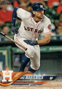 #128 Jake Marisnick Houston astros 2018 Topps Series 1 Baseball Card EAV