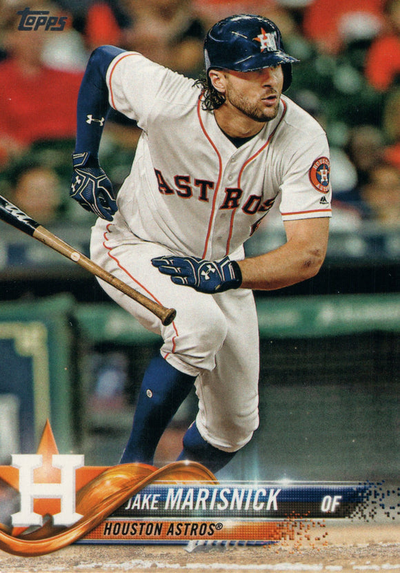 #128 Jake Marisnick Houston astros 2018 Topps Series 1 Baseball Card EAV