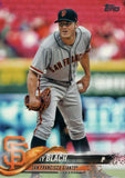 #165 Ty Blach San Francisco Giants 2018 Topps Series 1 Baseball Card EAV