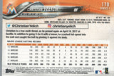 #170 Christian Yelich Miami Marlins 2018 Topps Series 1 Baseball Card EAV