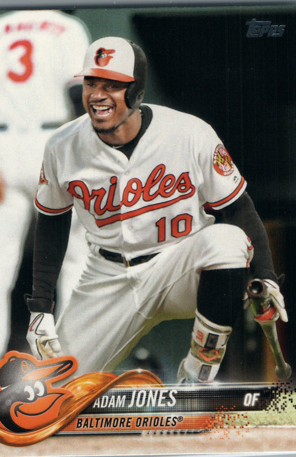 #142 Adam Jones Baltimore Orioles 2018 Topps Series 1 Baseball Card EAV