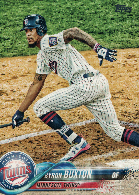 #127 Byron Buxton Minnesota Twins 2018 Topps Series 1 Baseball Card EAV