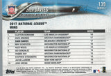 #139 Zach Davies League Leaders Milwaukee Brewers 2018 Topps Series 1 Baseball Card EAV
