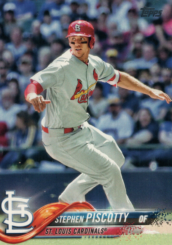#158 Stephen Piscotty St Louis Cardinals 2018 Topps Series 1 Baseball Card EAV