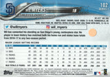 #102 Wil Myers San Diego Padres 2018 Topps Series 1 Baseball Card EAV