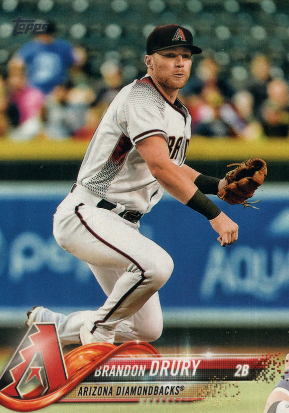 #141 Brandon Drury Arizona Diamondbacks 2018 Topps Series 1 Baseball Card EAV