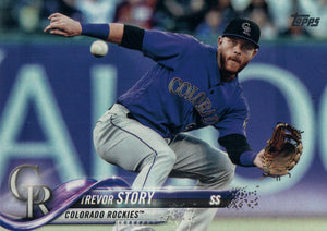 #230 Trevor Story Colorado Rockies 2018 Topps Series 1 Baseball Card EAW