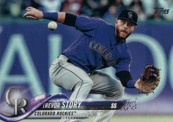 #230 Trevor Story Colorado Rockies 2018 Topps Series 1 Baseball Card EAW