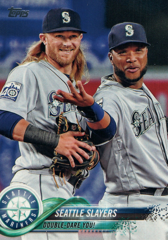 #205 Seattle Slayers Seattle Mariners 2018 Topps Series 1 Baseball Card EAW