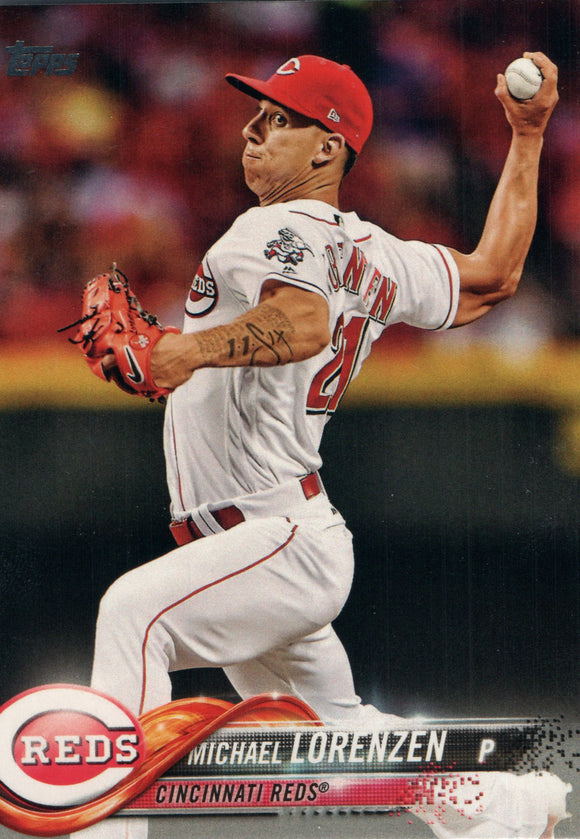 #137 Michael Lorenzen Cincinnati Reds 2018 Topps Series 1 Baseball Card EAW