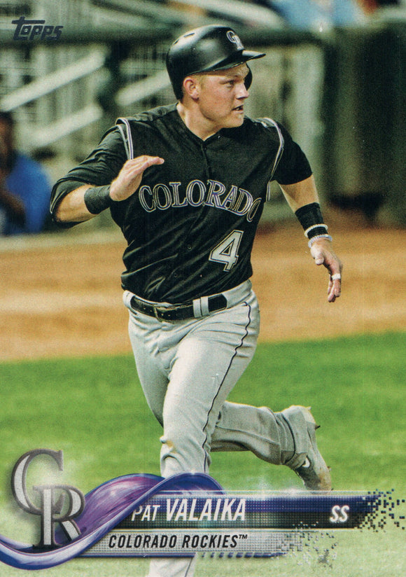 #112 Pat Valaika Colorado Rockies 2018 Topps Series 1 Baseball Card EAW
