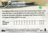 #212 Lance McCullers 2017 World Series Houston astros 2018 Topps Series 1 Baseball Card EAX