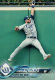 #297 Kevin Kiermaier Tampa Bay Rays 2018 Topps Series 1 Baseball Card EAX