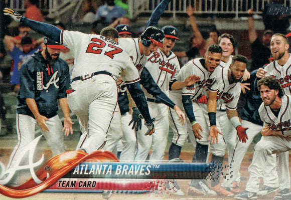 #135 Team Card Atlanta Braves 2018 Topps Series 1 Baseball Card EAX