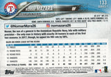 #133 Nomar Mazara Texas Rangers 2018 Topps Series 1 Baseball Card EAX