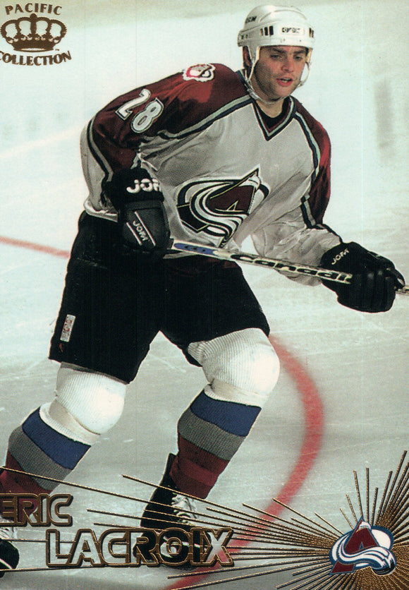 #161 Eric Lacroix Colorado Avalanche 1997-98 Pacific Collection Hockey Card EAX
