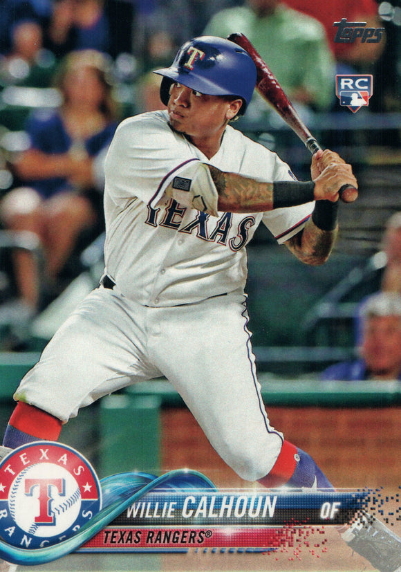 #245 Willie Calhoun Rookie Texas Rangers 2018 Topps Series 1 Baseball Card EAY