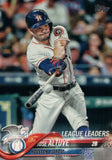 #294 Jose Altuve League Leaders Houston Astros 2018 Topps Series 1 Baseball Card EAY