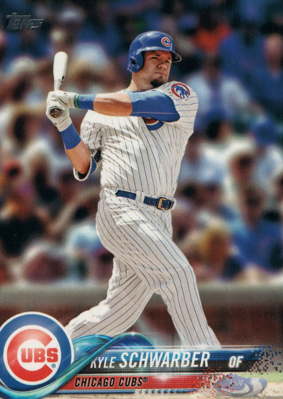 #225 Kyle Schwarber Chicago Cubs 2018 Topps Series 1 Baseball Card EAY