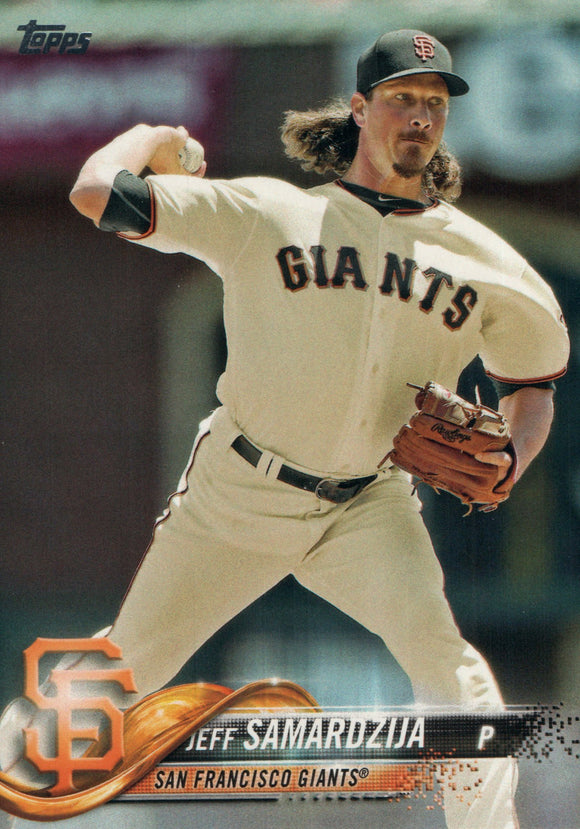 #274 Jeff Samaedzija San Francisco Giants 2018 Topps Series 1 Baseball Card EAY