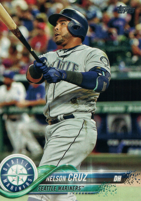 #220 Nelson Cruz Seattle Mariners 2018 Topps Series 1 Baseball Card EAY