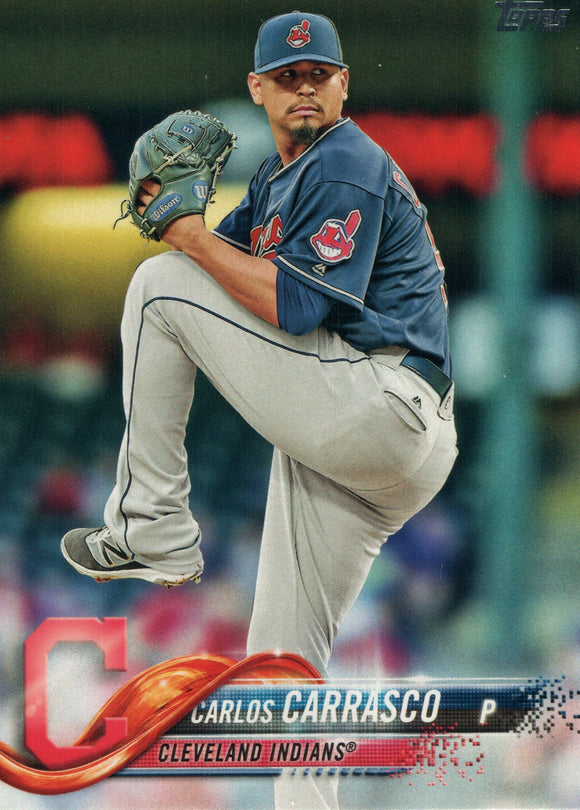 #120 Carlos Carrasco Cleveland Indians 2018 Topps Series 1 Baseball Card EAY