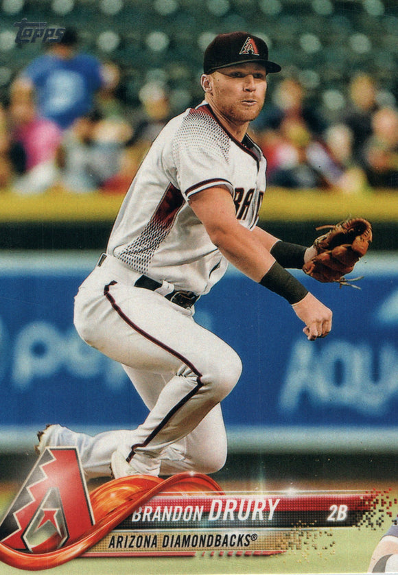 #141 Brandon Drury Arizona Diamondbacks 2018 Topps Series 1 Baseball Card EAY