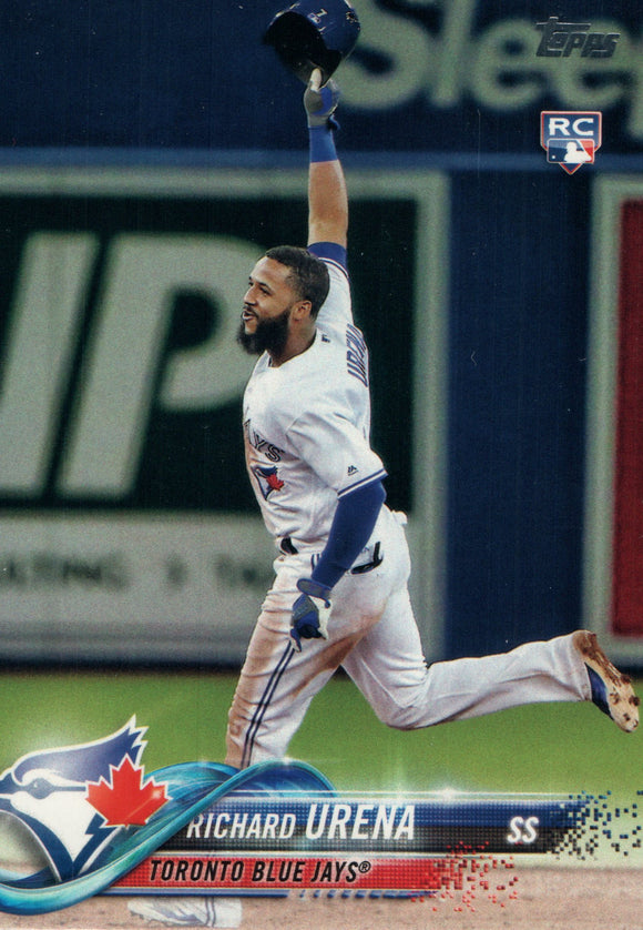 #148 Richard Urena Rookie Toronto Blue Jays 2018 Topps Series 1 Baseball Card EAZ