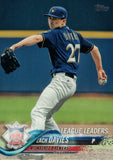#139 Zach Davies League Leaders Milwaukee Brewers 2018 Topps Series 1 Baseball Card EAZ