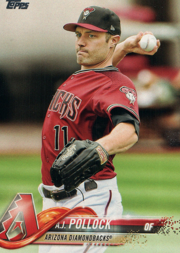 #216 A.J. Pollock Arizona Diamondbacks 2018 Topps Series 1 Baseball Card EAZ