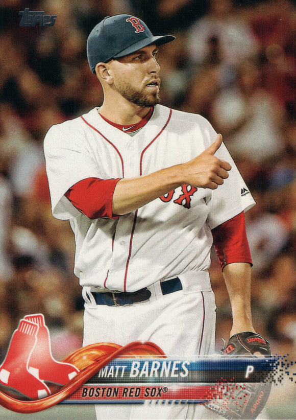 #152 Matt Barnes Boston Red Sox 2018 Topps Series 1 Baseball Card YD EAZ