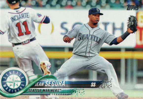 #144 Jean Segura Seattle Mariners 2018 Topps Series 1 Baseball Card EAZ