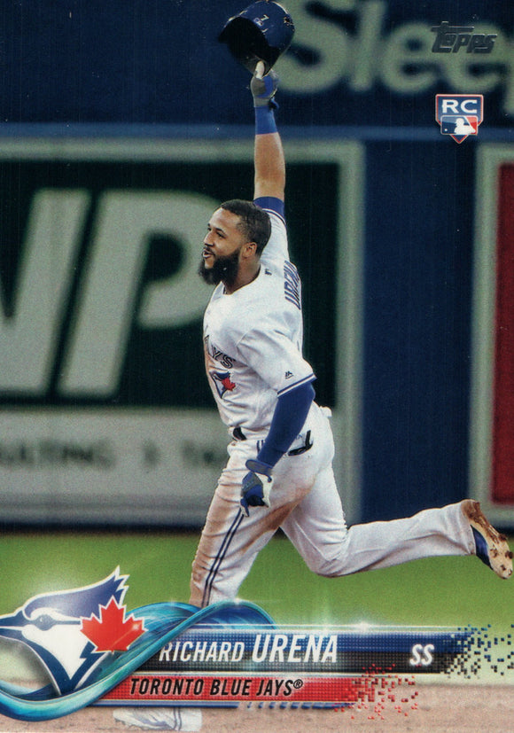 #148 Richard Urena Rookie Toronto Blue Jays 2018 Topps Series 1 Baseball Card OD EAZ