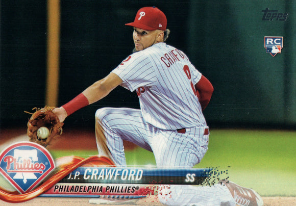#219 J.P. Crawford Rookie Philadelphia Phillies 2018 Topps Series 1 Baseball Card EAZ