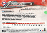 #219 J.P. Crawford Rookie Philadelphia Phillies 2018 Topps Series 1 Baseball Card EAZ