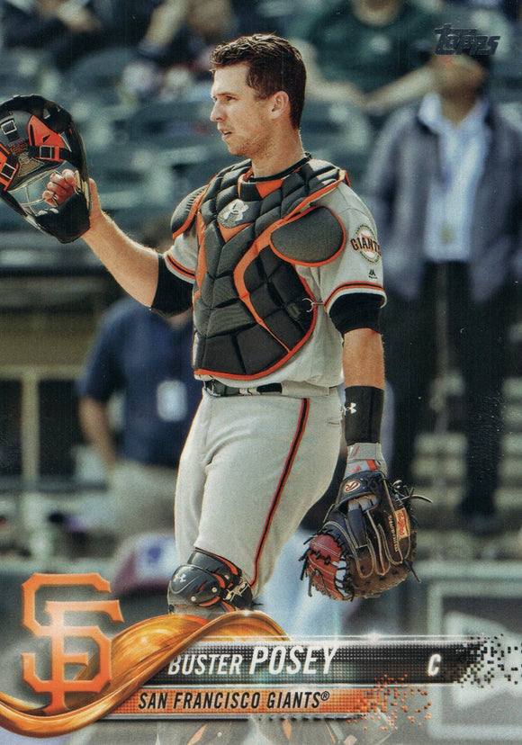 #250 Buster Posey San Francisco Giants 2018 Topps Series 1 Baseball Card EAZ