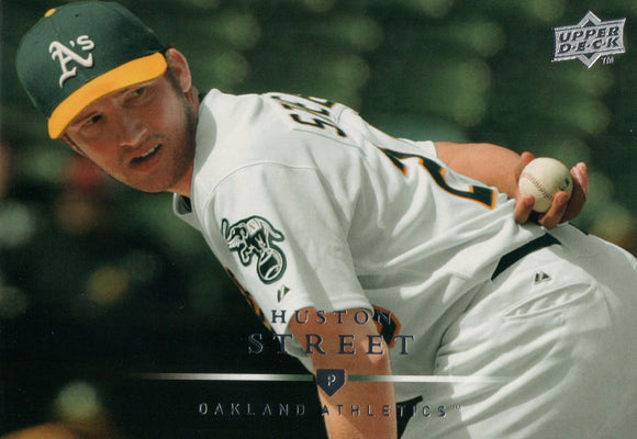 #24 Huston Street Oakland Athletics 2008 Upper Deck Series 1 Baseball Card