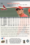 #70 Rick Ankiel St Louis Cardinals 2008 Upper Deck Series 1 Baseball Card FAJ