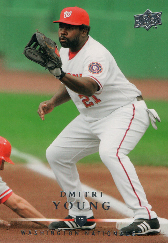 #167 Dmitri Young Washington Nationals 2008 Upper Deck Series 1 Baseball Card FAJ