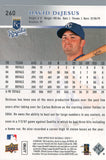 #260 David Dejesus Kansas City Royals 2008 Upper Deck Series 1 Baseball Card FAK