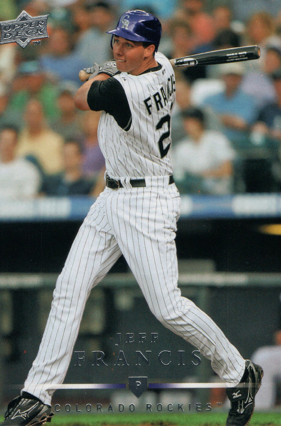 #241 Jeff Francis Colorado Rockies 2008 Upper Deck Series 1 Baseball Card FAK