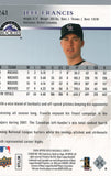 #241 Jeff Francis Colorado Rockies 2008 Upper Deck Series 1 Baseball Card FAK