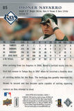 #85 Dioner Navarro Tampa Bay Rays 2008 Upper Deck Series 1 Baseball Card FAK