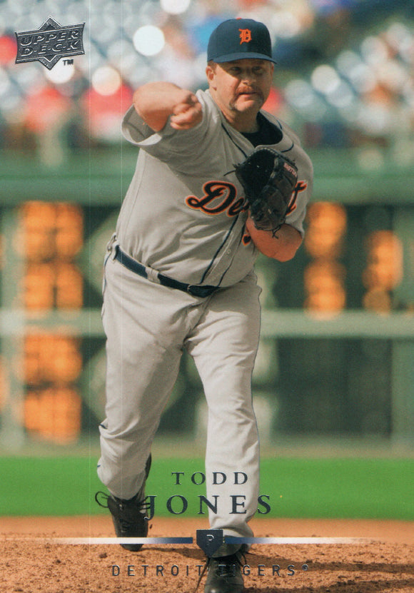 #265 Todd Jones Detroit Tigers 2008 Upper Deck Series 1 Baseball Card FAK