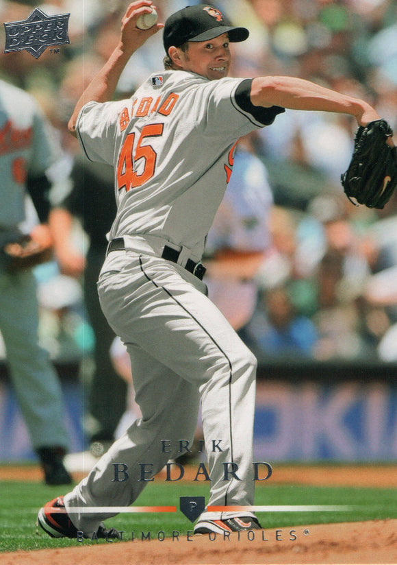 #171 Erik Bedard Baltimore Orioles 2008 Upper Deck Series 1 Baseball Card FAK