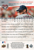 #301 Jonathan Albaladejo Rookie Washington Nationals 2008 Upper Deck Series 1 Baseball Card FAL
