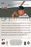 #340 Clint Sammons Rookie Atlanta Braves 2008 Upper Deck Series 1 Baseball Card FAL