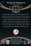 #18 Alberto Gonzzalez Rookie Debut New York Yankees 2008 Upper Deck Series 1 Baseball Card FAL